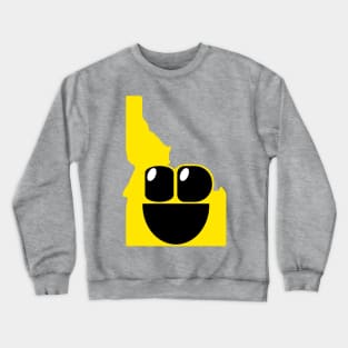 Idaho States of Happynes- Idaho Smiling Face Crewneck Sweatshirt